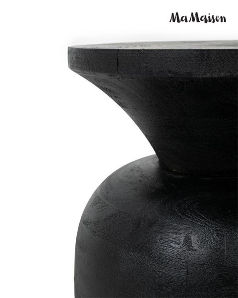 MaMaison stolik pomocniczy BISATO 35 czarny/drewno