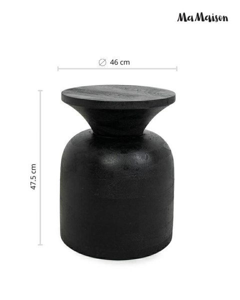 MaMaison stolik pomocniczy BISATO 35 czarny/drewno