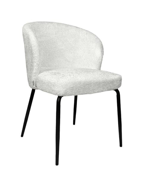 Krzesło GRETA białe tapicerowane nowoczesne