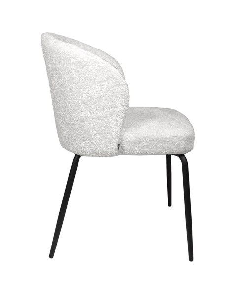 Krzesło GRETA białe tapicerowane nowoczesne