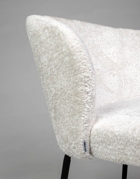 Krzesło GRETA białe tapicerowane nowoczesne