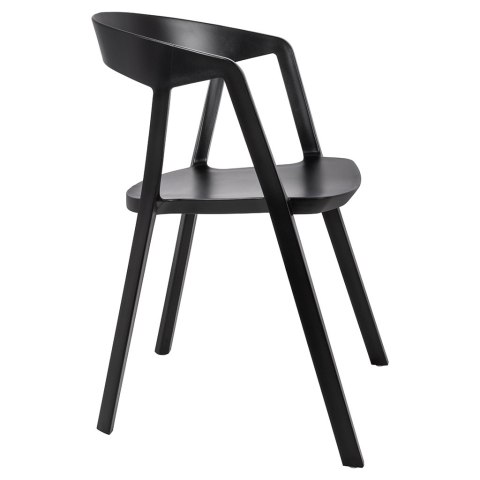 Krzesło VIBIA czarne, nowoczesne - polipropylen
