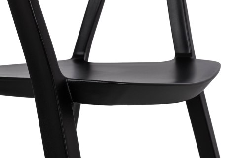 Krzesło VIBIA czarne, nowoczesne - polipropylen