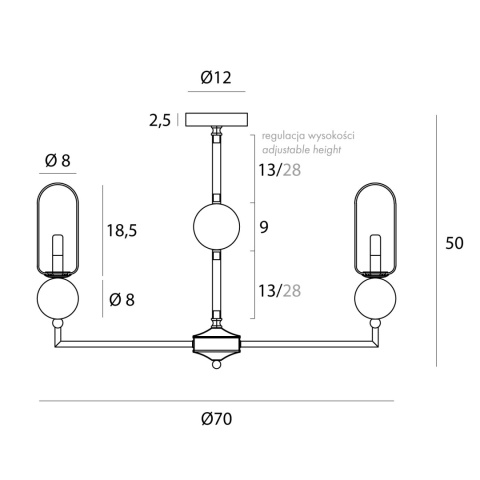 LAMPA WISZĄCA NOVA BLACK 7L