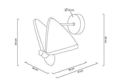 Lampa ścienna BUTTERFLY M złota