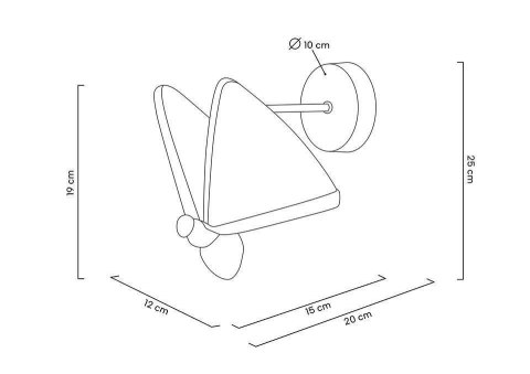 Lampa ścienna BUTTERFLY S złota