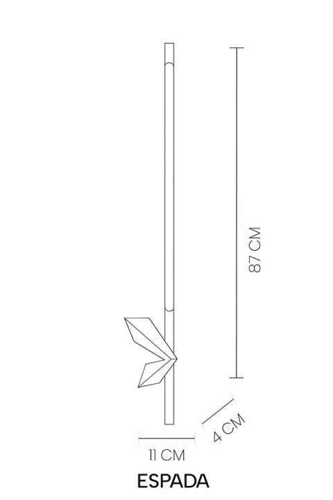 Lampa ścienna ESPADA złota