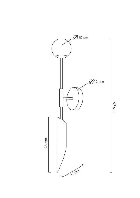 Lampa ścienna LUCCA złota