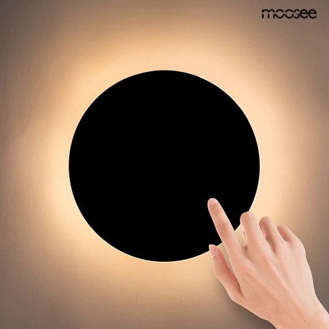 Lampa ścienna SHADOW SUN 25 cm czarna