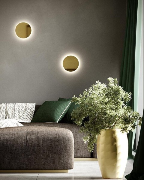 Lampa ścienna SHADOW SUN 25 cm złota