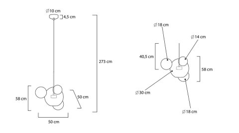 Lampa wisząca CAPRI 4 złota