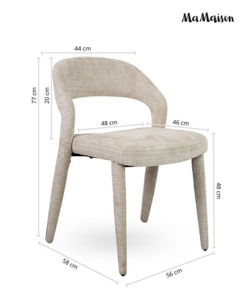 MaMaison krzesło KOS beżowe