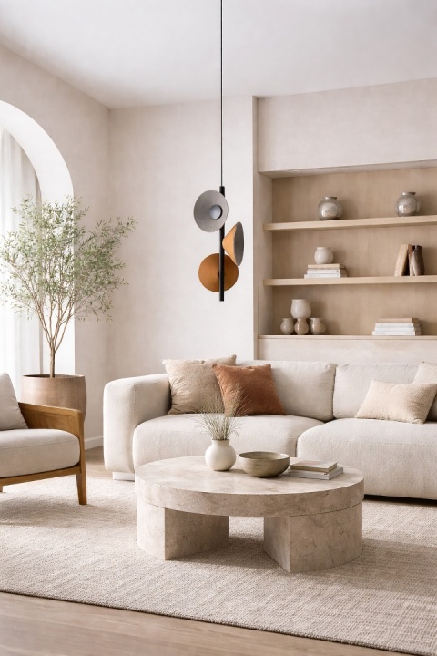 LAMPA WISZACA PURO EARTH YELLOW&GREY