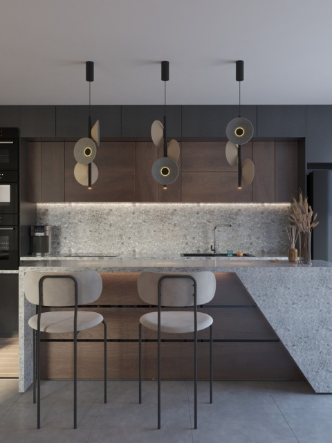 LAMPA WISZACA PURO EARTH YELLOW&GREY