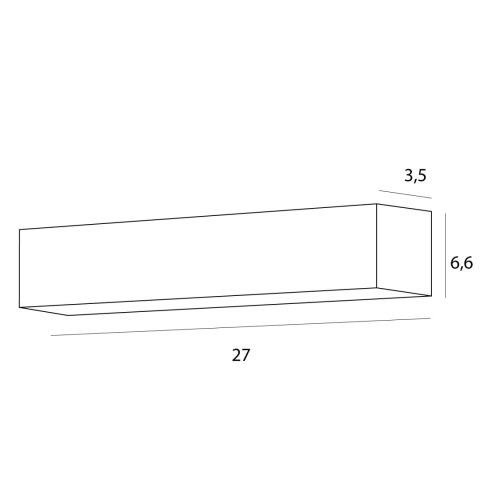 LAMPA SUFITOWA X-LINE 27cm