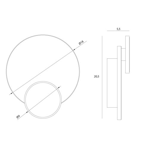 KINKIET TRAVERTINO 18cm