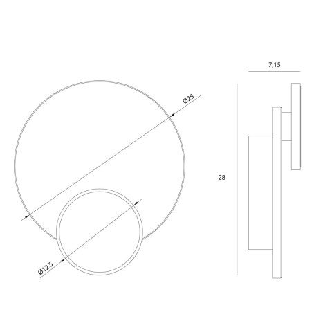 KINKIET TRAVERTINO 25cm
