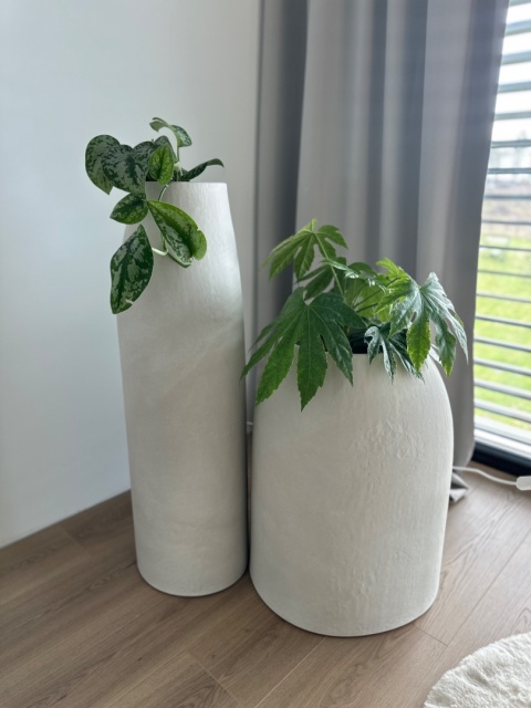 Donica EARTH Bold śr. 48cm x wys. 60cm, strukturalna, nowoczesna