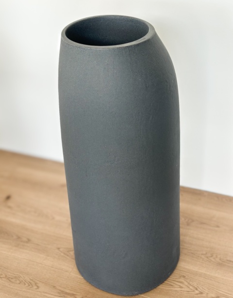 Donica EARTH High śr. 46cm x wys.100cm, wysoka, strukturalna,nieregularna forma