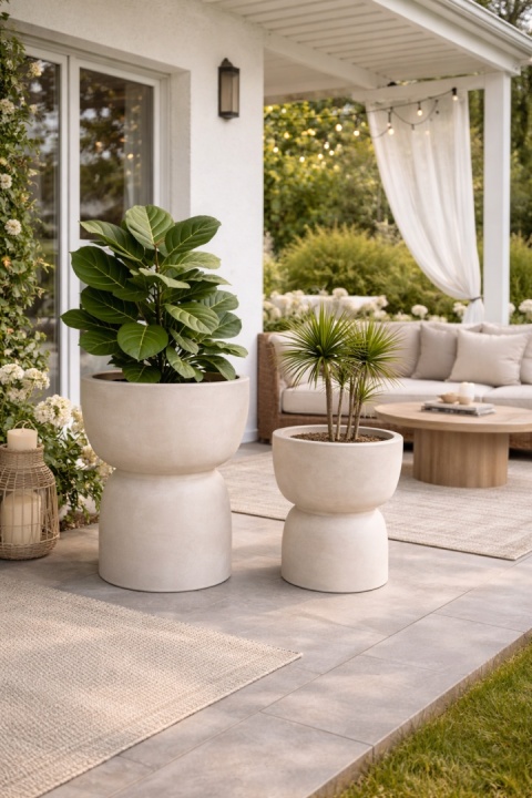 Donica GOBLET Round, kształt kielicha, dwustronna, nowoczesna