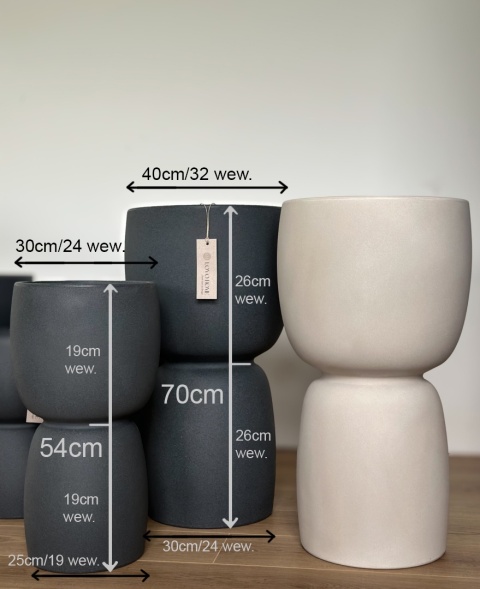 Donica GOBLET Slim, kształt wąskiego kielicha, dwustronna, nowoczesna