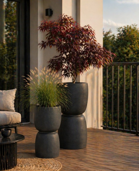 Donica GOBLET Slim, kształt wąskiego kielicha, dwustronna, nowoczesna