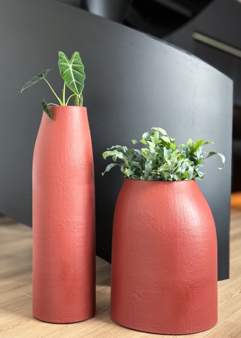 Donica EARTH Bold śr. 48cm x wys. 60cm, strukturalna, nowoczesna