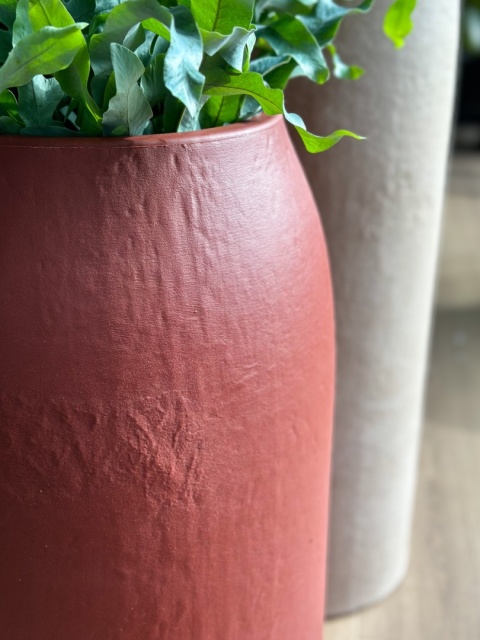 Donica EARTH Bold śr. 48cm x wys. 60cm, strukturalna, nowoczesna