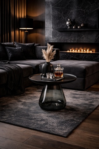 KARE stolik kawowy BOTTIGLIA SMOKE 60 czarny