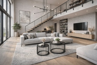 KARE zestaw stolików kawowych/tarasowych WIRE 44 cm czarny