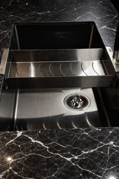 Koszyk ociekowy/durszlak do zlewozmywaka, stal nierdzewna, podwieszany, ociekacz