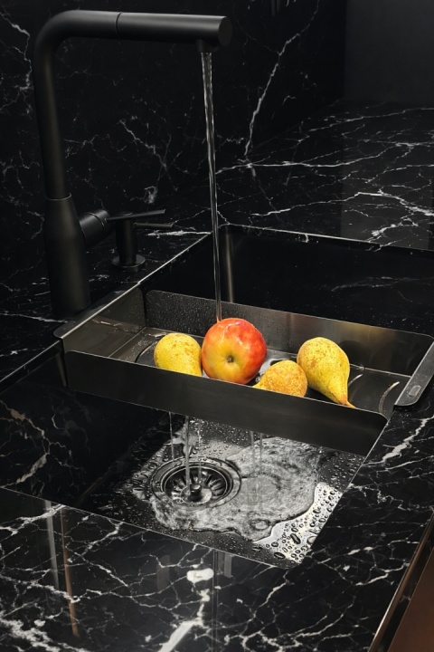 Koszyk ociekowy/durszlak do zlewozmywaka, stal nierdzewna, podwieszany, ociekacz