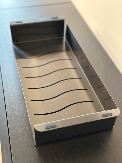 Koszyk ociekowy/durszlak do zlewozmywaka, stal nierdzewna, podwieszany, ociekacz