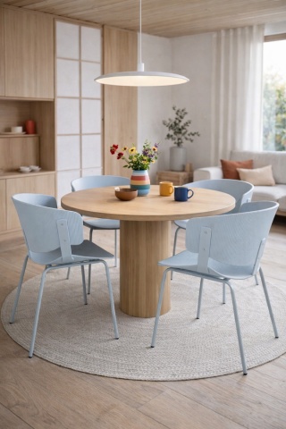 Krzesło GARRET jasnoszare - polipropylen, metal