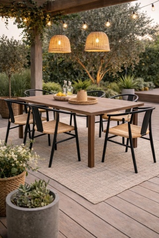 Krzesło WISHBONE METAL naturalne