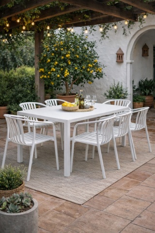 MODESTO krzesło STRIPS ARM białe