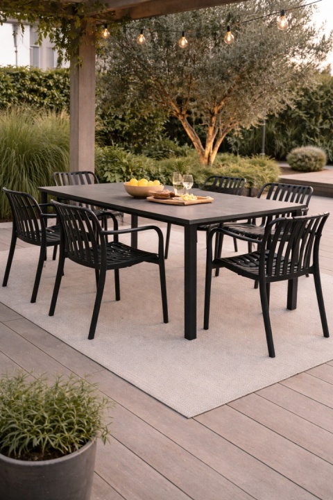 MODESTO krzesło STRIPS ARM czarne