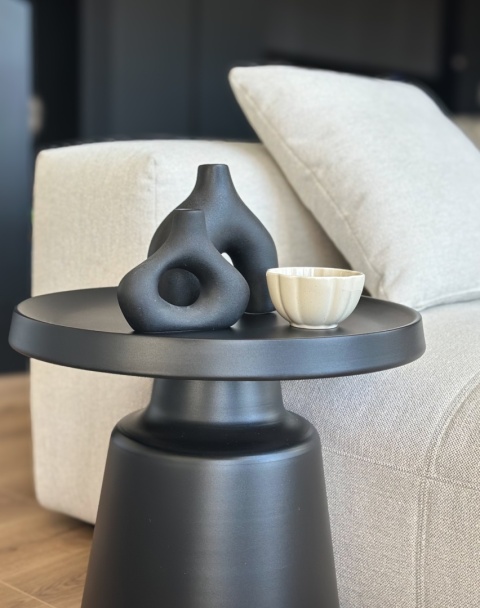 Stolik kawowy ROOK small 50 cm czarny metal