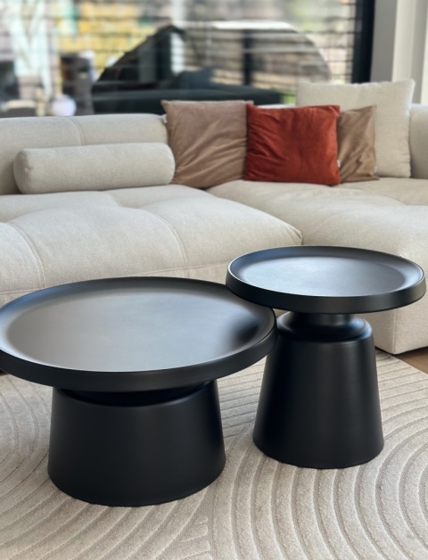 Stolik kawowy ROOK small 50 cm czarny metal