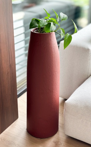 EARTH Tall, donica nowoczesna strukturalna, śr. 30cm x wys. 90cm