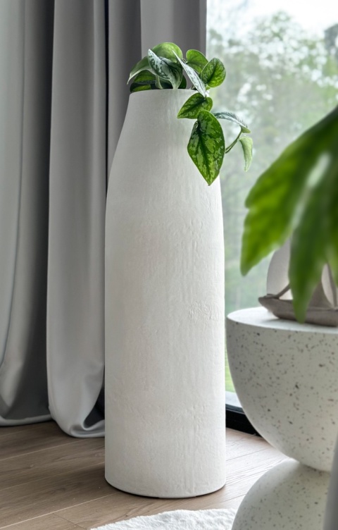 EARTH Tall, donica nowoczesna strukturalna, śr. 30cm x wys. 90cm