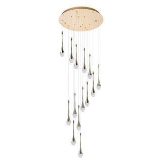 Lampa wisząca na antresolę, 400cm złota, żyrandol
