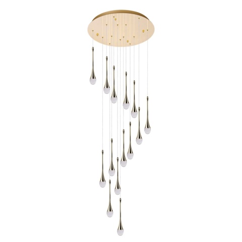 Lampa wisząca na antresolę, 400cm złota, żyrandol