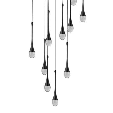 Lampa wisząca na antresolę, 400cm czarna