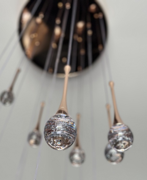 Lampa wisząca na antresolę, 400cm czarna