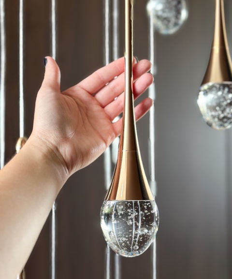 Lampa wisząca na antresolę, 400cm czarna