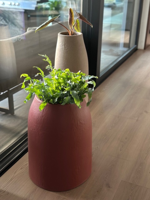 Donica EARTH Bold śr. 48cm x wys. 60cm, strukturalna, nowoczesna