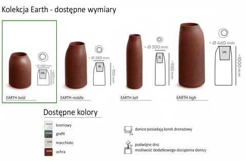 EARTH Bold śr. 48cm x wys. 60cm