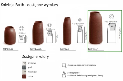 EARTH High śr. 46cm x wys.100cm