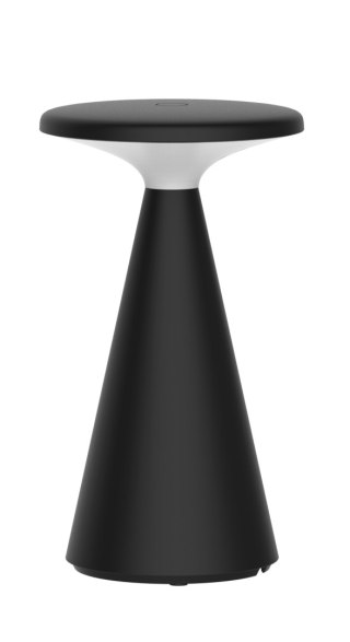 LAMPA STOŁOWA FUNGHI CZARNA 20cm, IP44